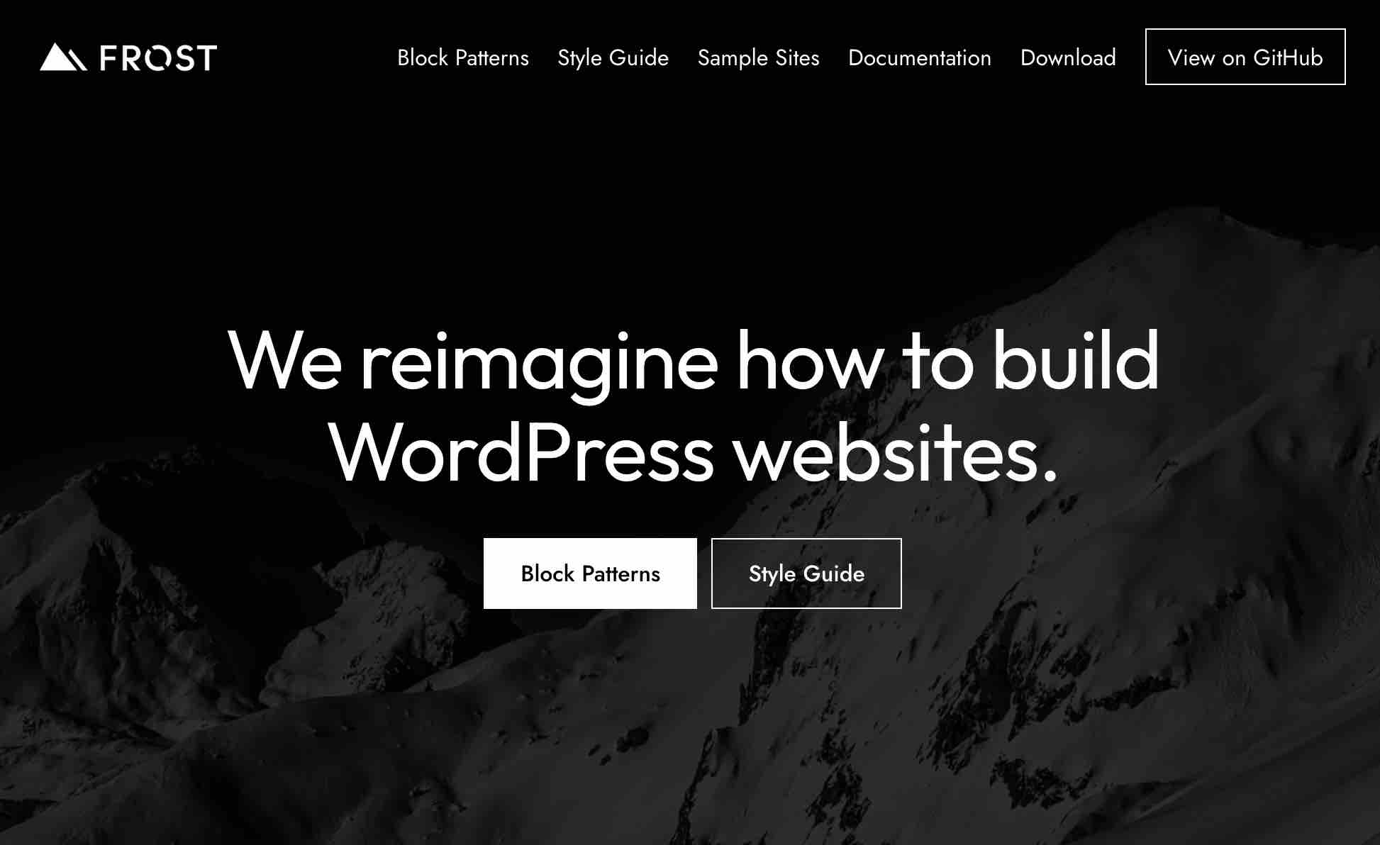 Le thème Frost est basé sur des blocs.