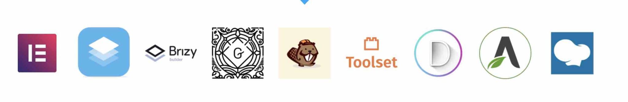 Les page builders mis en avant par OceanWP.