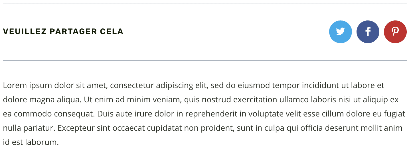 Partage social sur OceanWP avec Ocean Social Sharing.