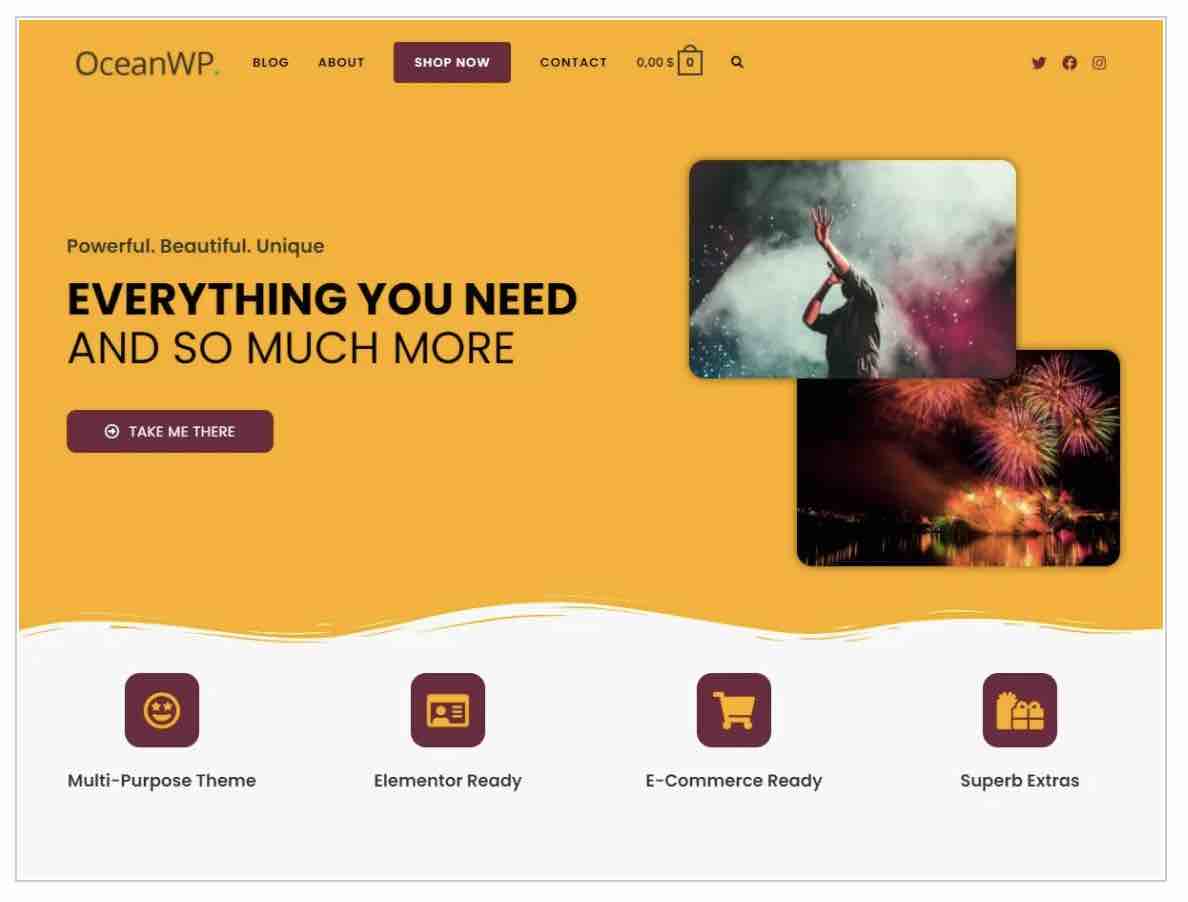 OceanWP est un thème WordPress freemium.