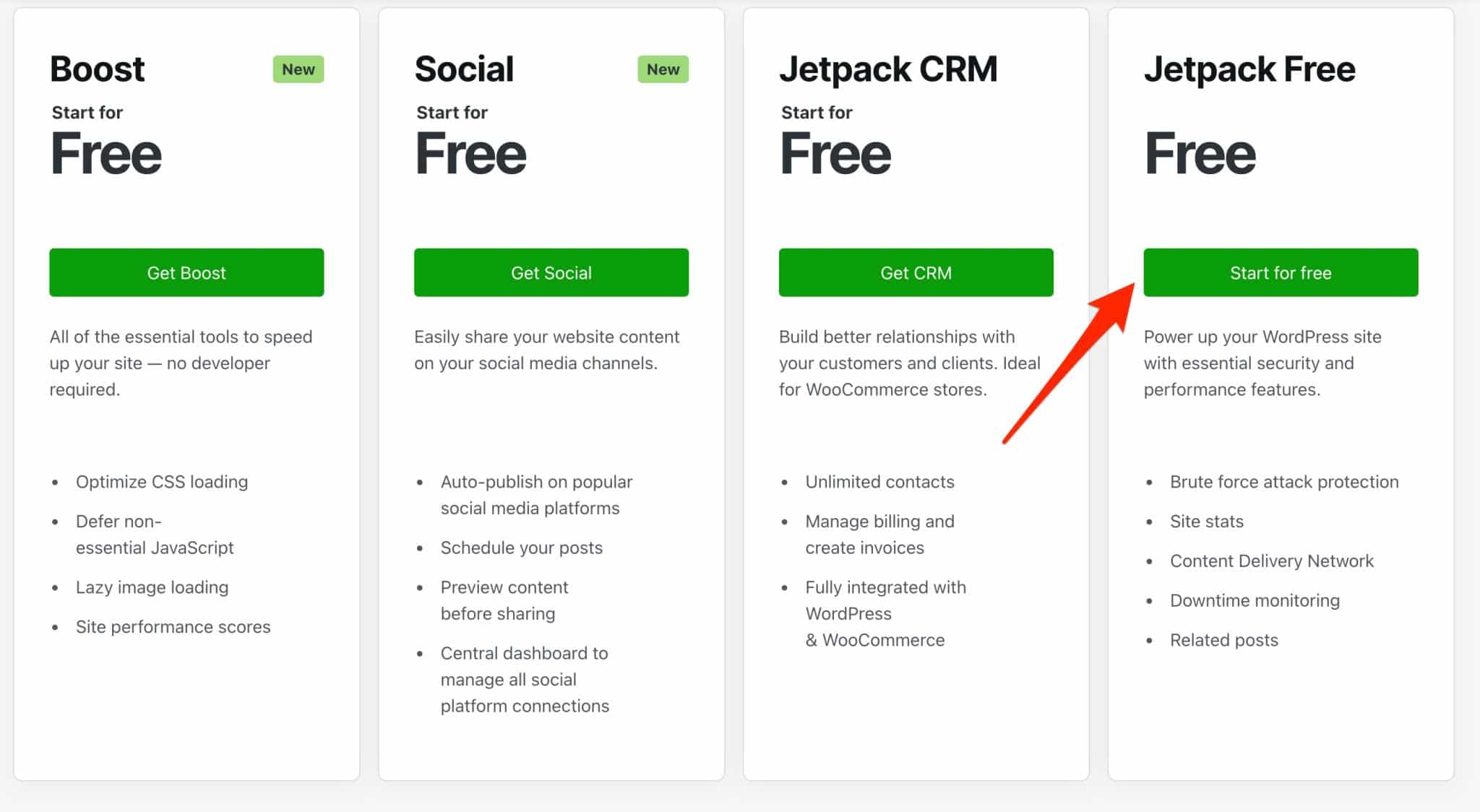 Jetpack can be used for free.