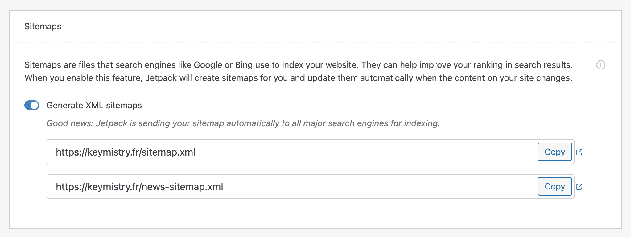 Jetpack's sitemaps module.