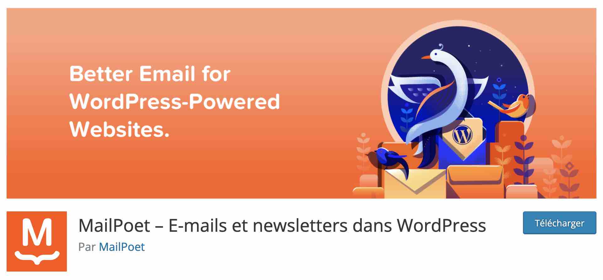 MailPoet est le plugin de newsletter WordPress le plus populaire du répertoire officiel.