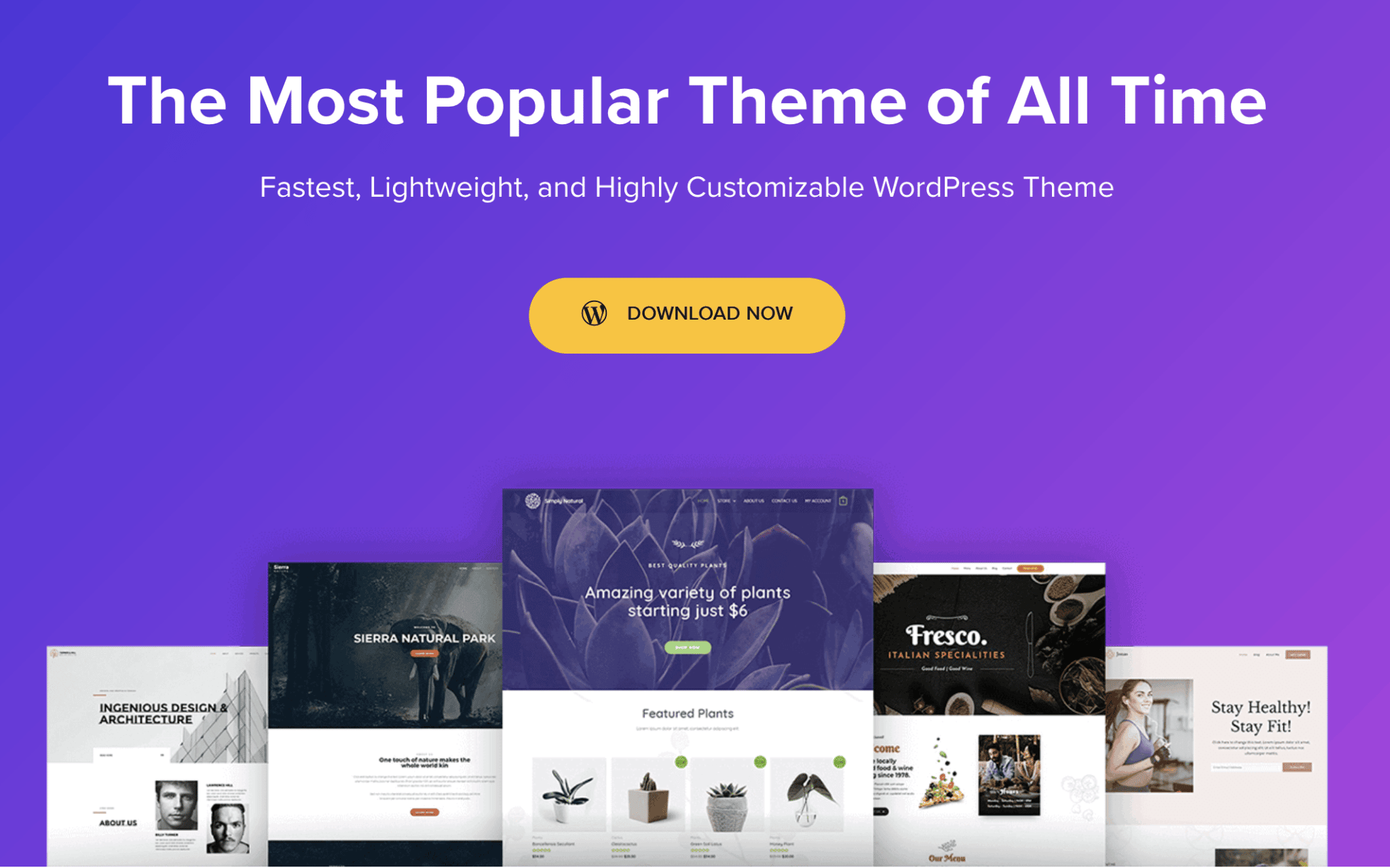 The home page of Astra Theme.