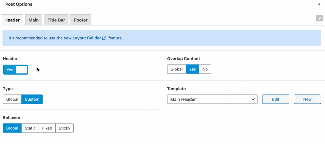 Post Options on Jupiter theme X2.