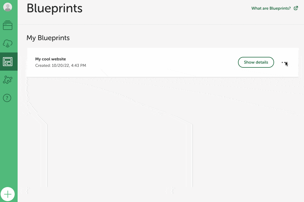 Local by Flywheel shows you the details of your BluePrint and allows you to rename it.