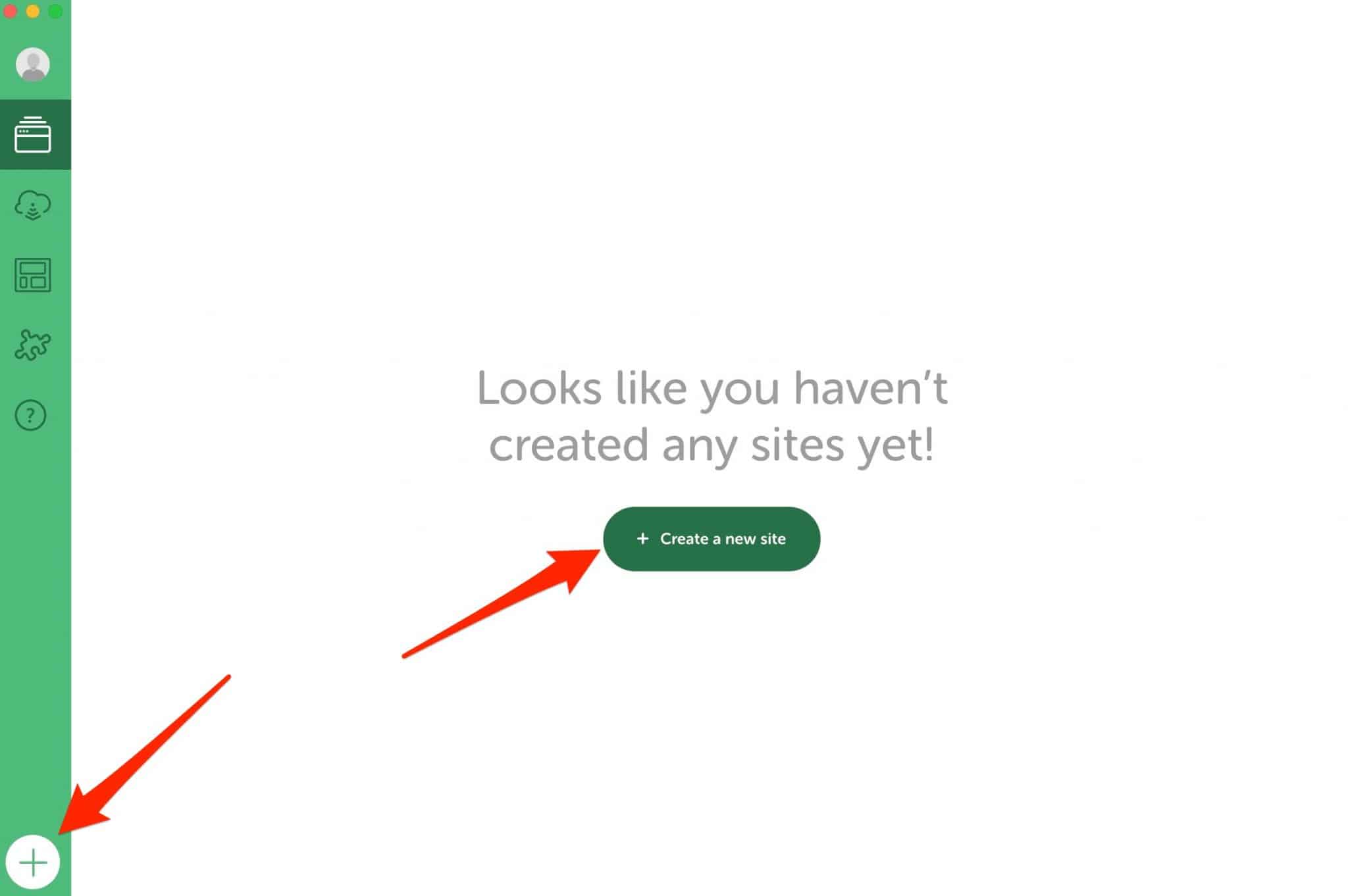 The Local software allows you to create a new site in just a few clicks.