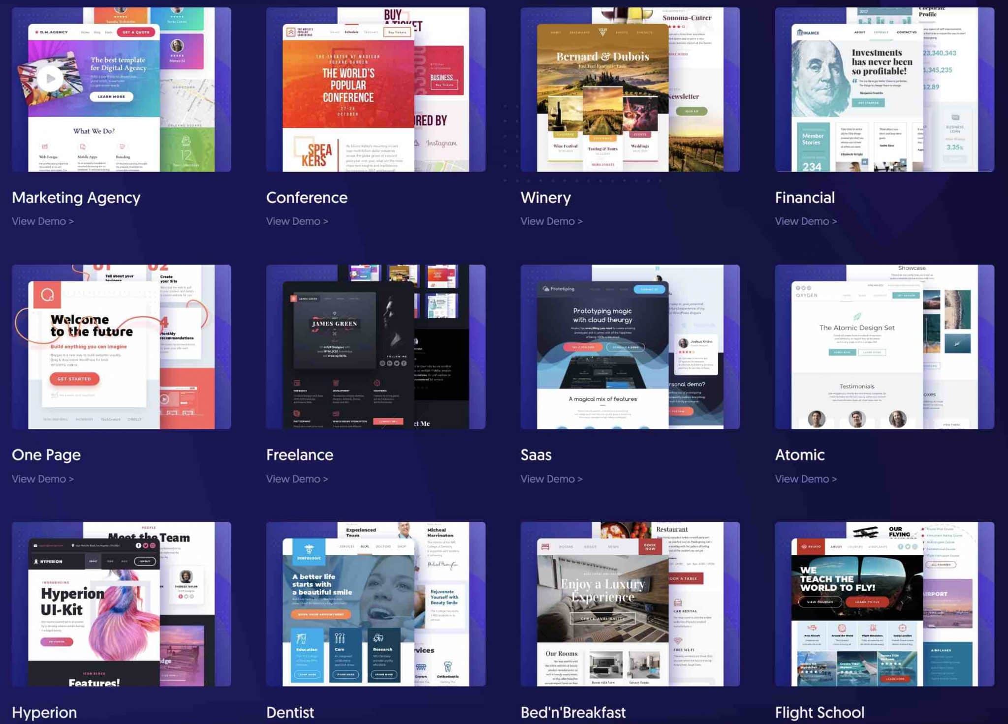 Oxygen Builder demos.