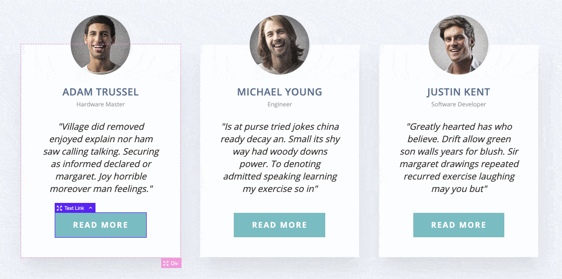 Live editing in Oxygen Builder.