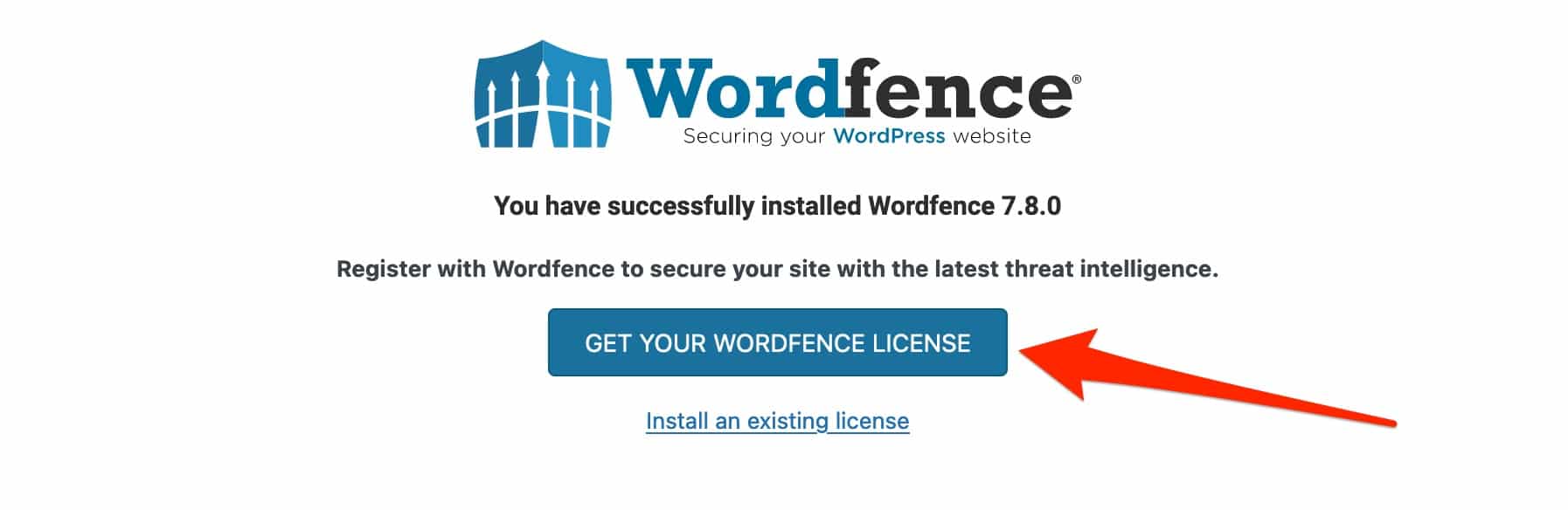 Obtention d'une licence Wordfence Security.