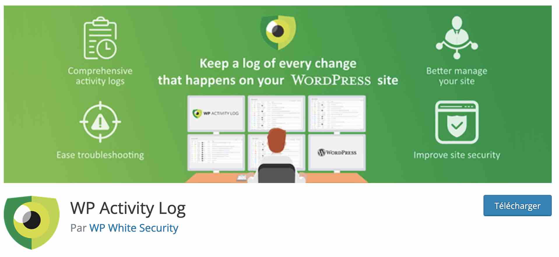L'extension WP Activity Log aide à assurer votre maintenance sur WordPress.
