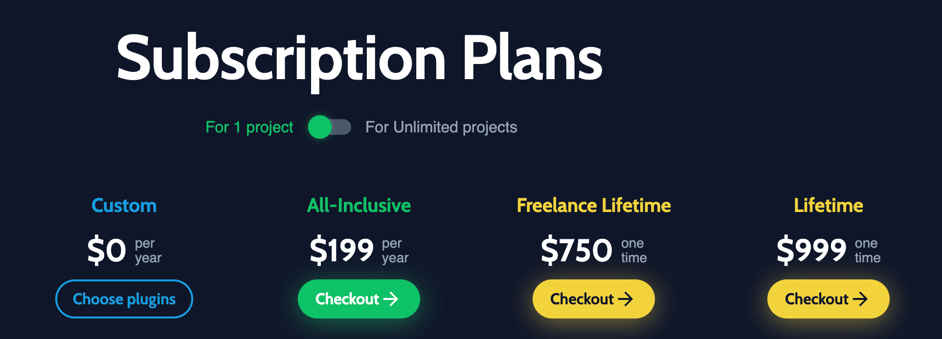 Crocoblock subscription plans