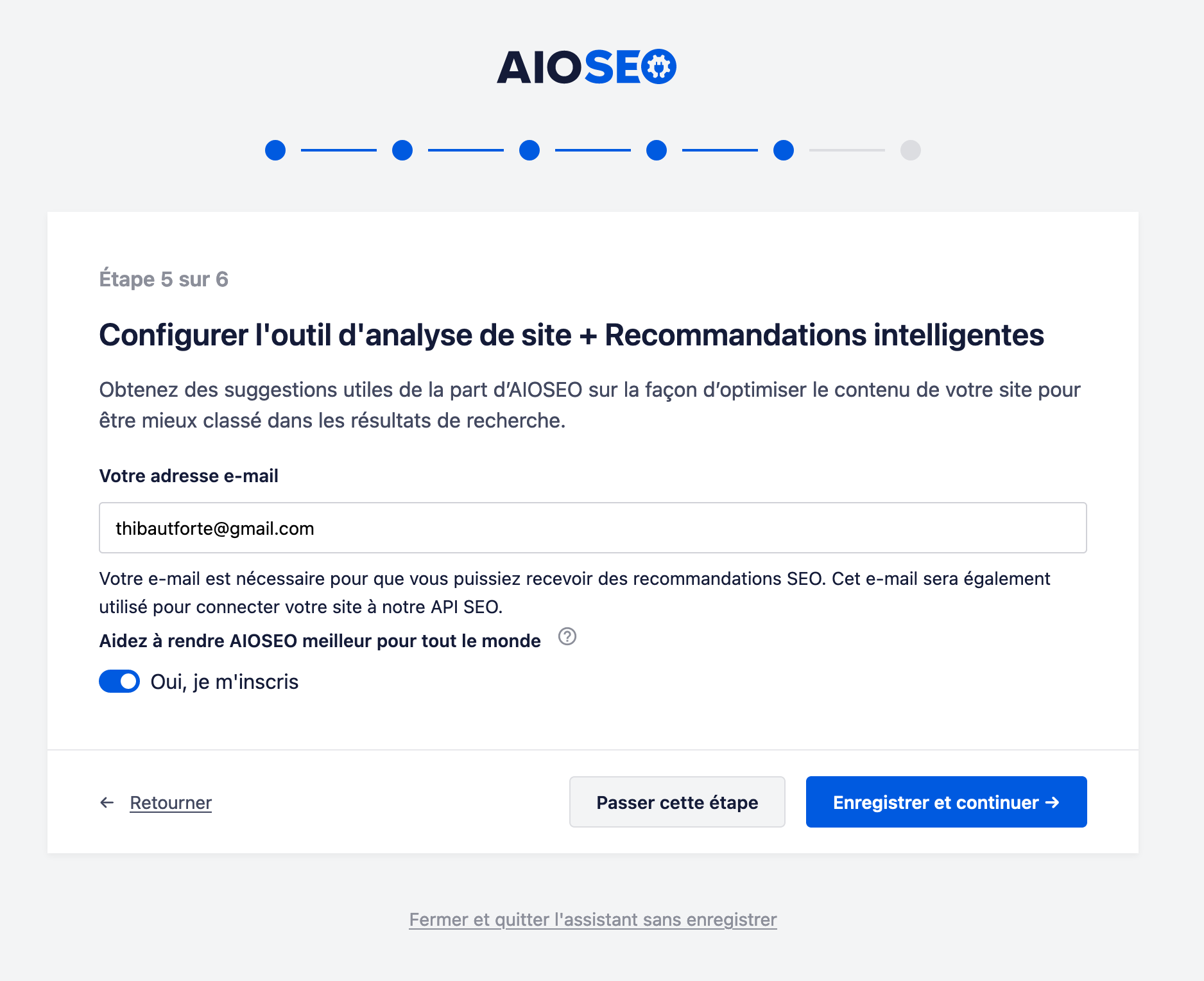 AISEO peut proposer des recommandations intelligentes.