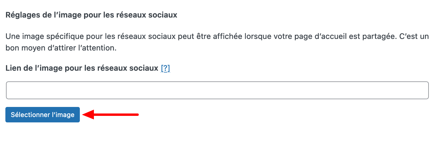The SEO Framework permet de configurer une image pour les réseaux sociaux.