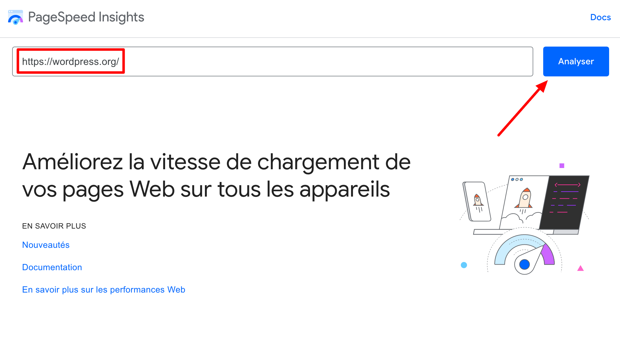 PageSpeed Insights permet d'analyser les Core Web Vitals.