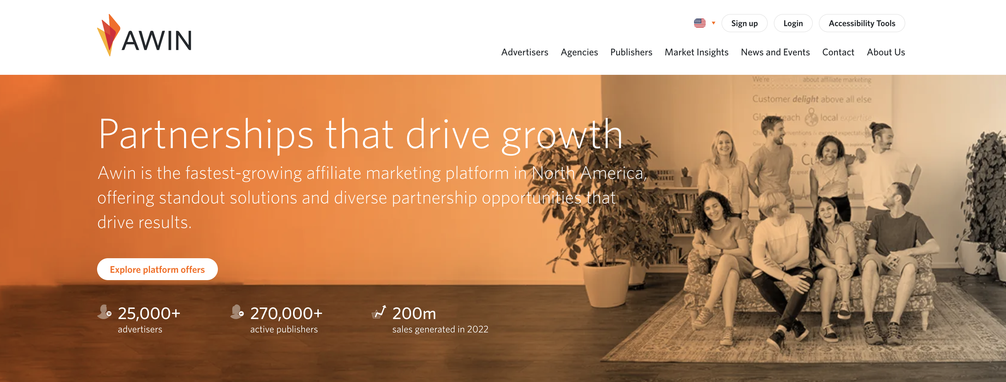 Awin affiliation platform.
