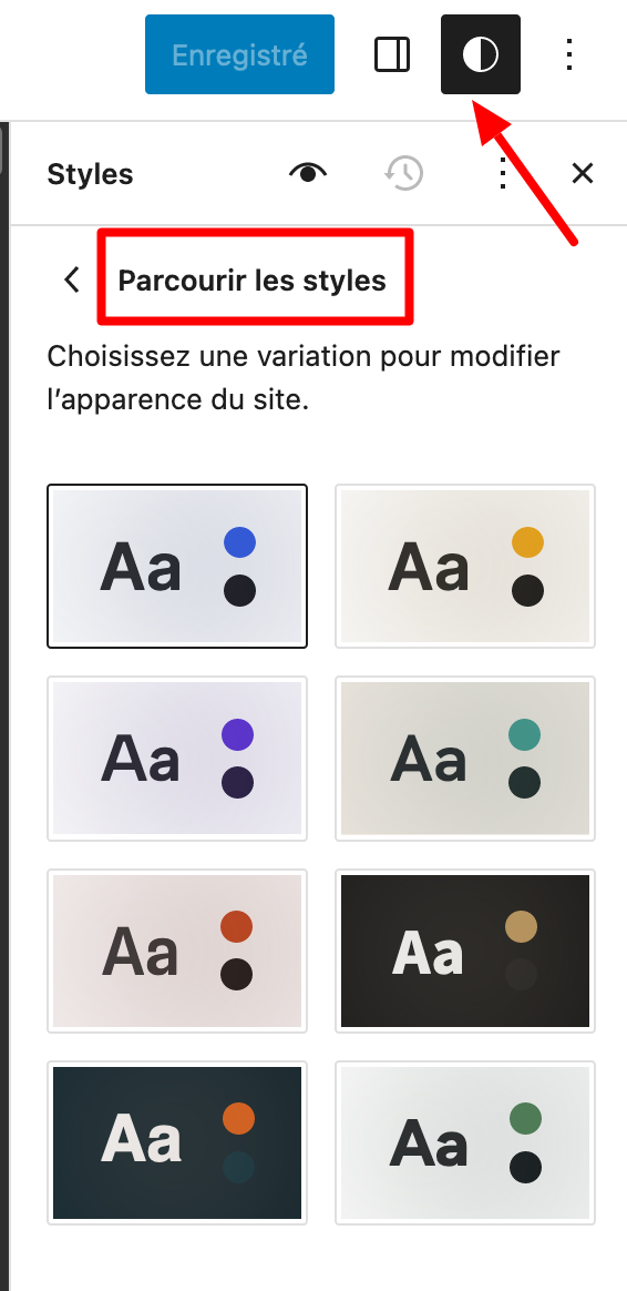 Variations de style proposées par Neve FSE. 
