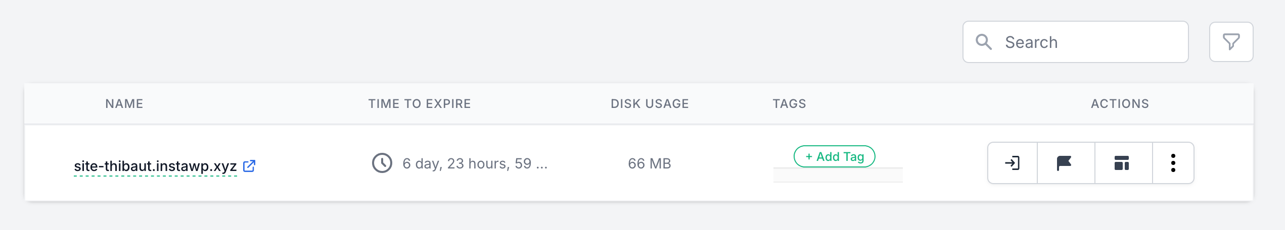 Un encart proposé par InstaWP.
