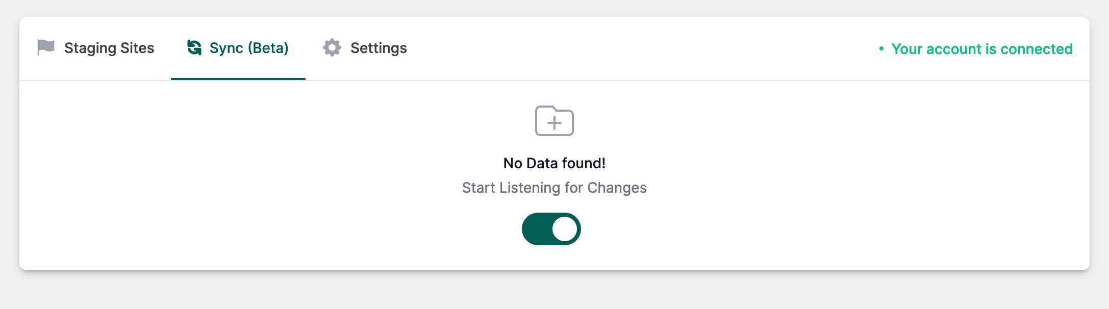 L'interface de synchronisation de l'outil WordPress InstaWP.