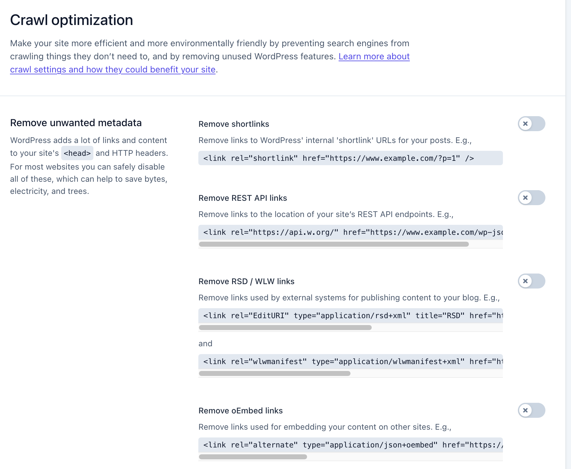 Yoast SEO can help you optimize how search engines crawl your site.