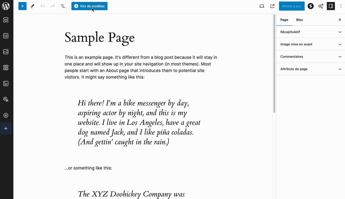 Les kits de modèles proposés par Spectra. 