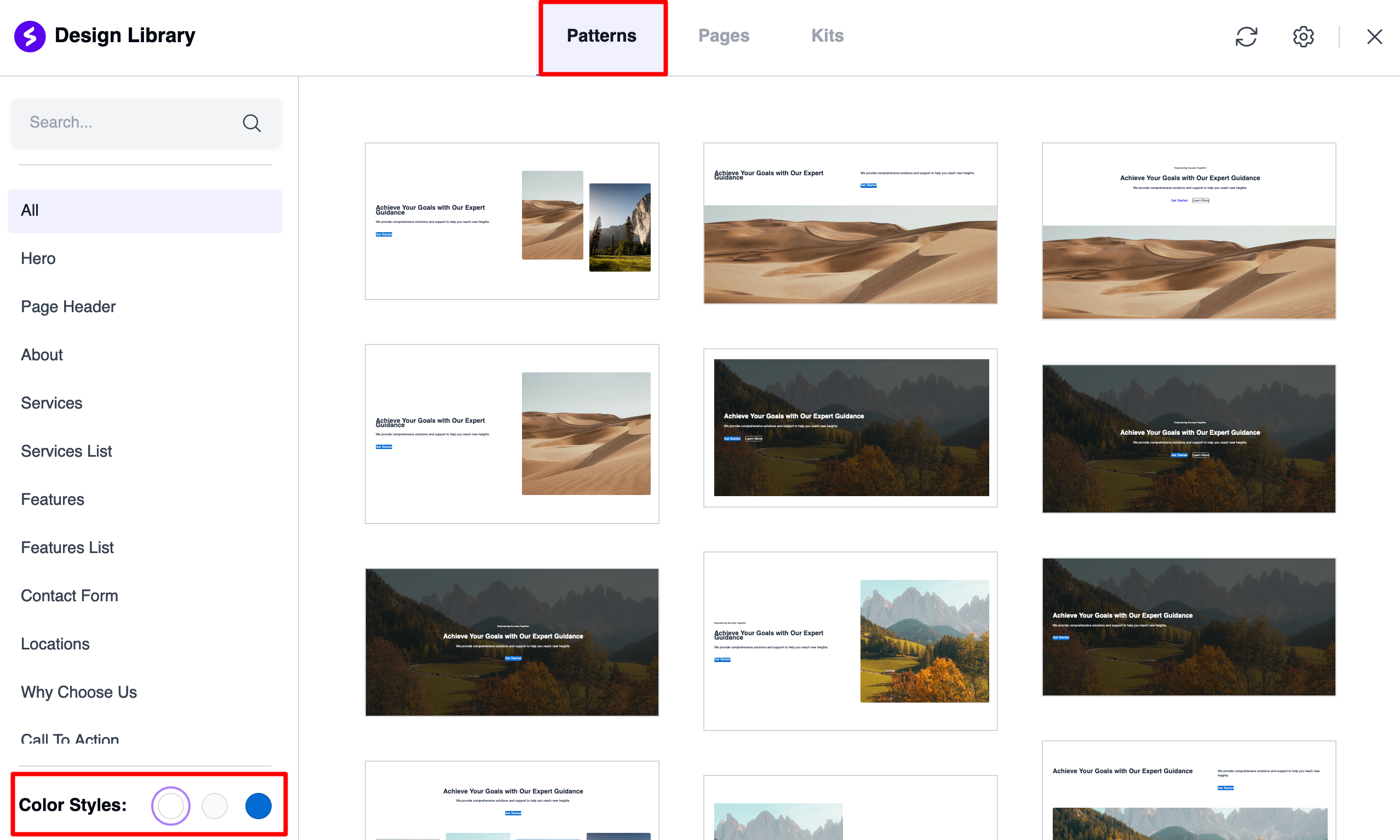 Les patterns de Spectra.