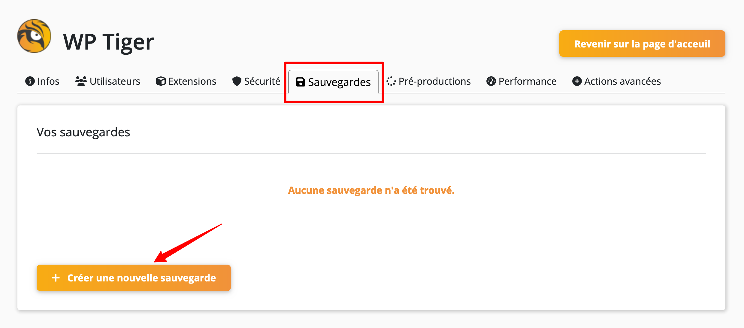 L'outil WP Tiger sur le cPanel d'o2switch.
