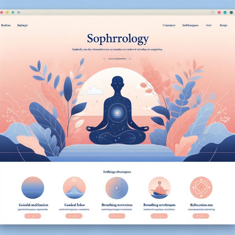 Illustration d'un site internet de sophrologue