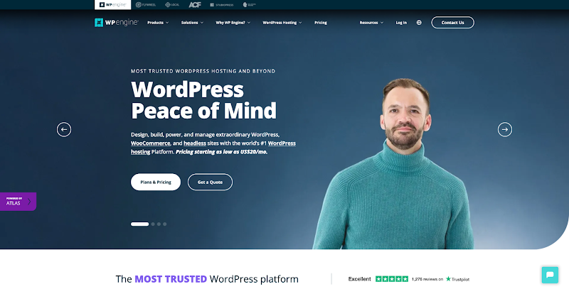 WordPress hosting with WPEngine.