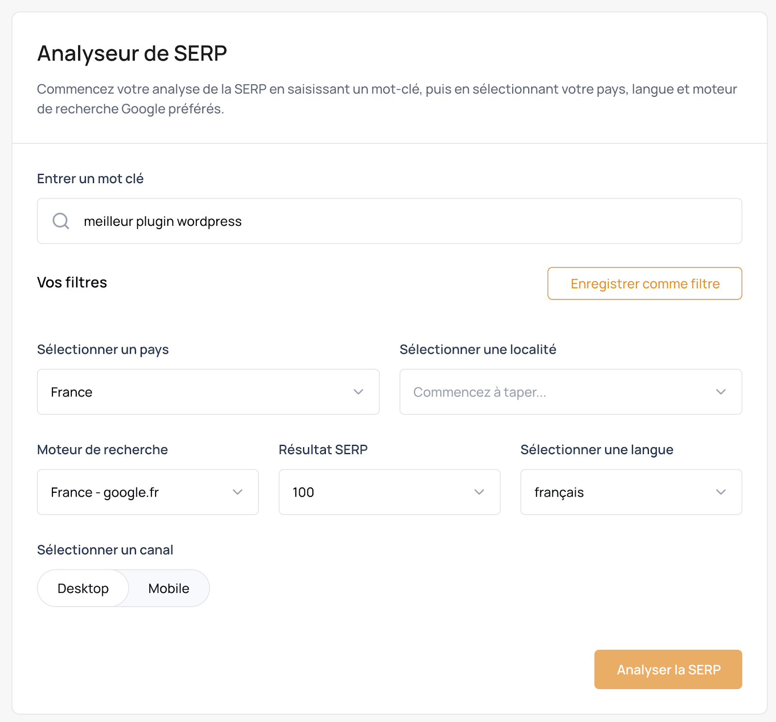 L'analyseur de SERP de thruuu.