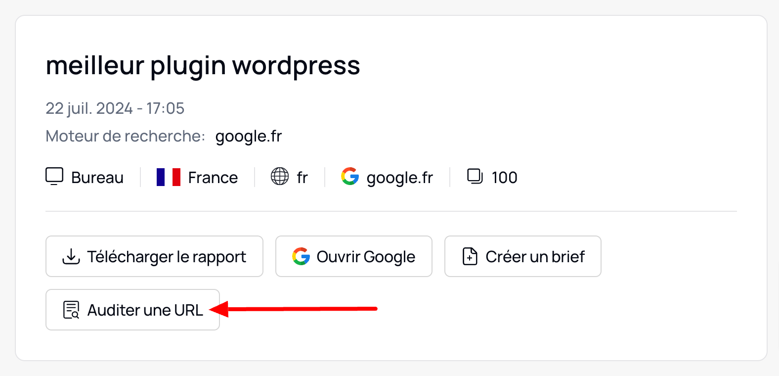Auditer une URL avec thruuu.