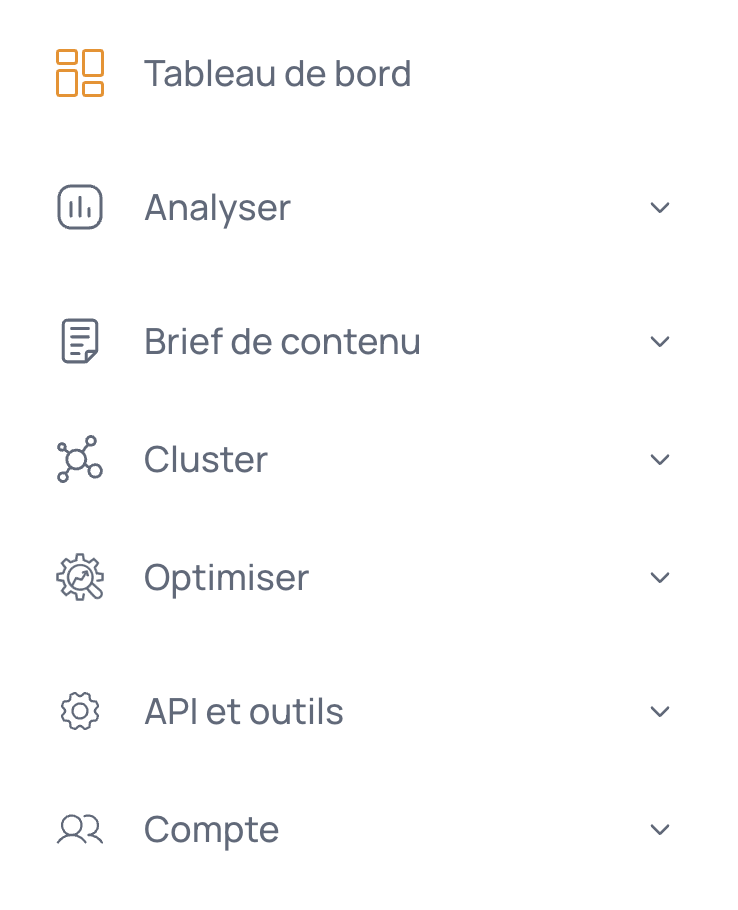 Une barre latéral permet de retrouver les différentes options de thruuu.