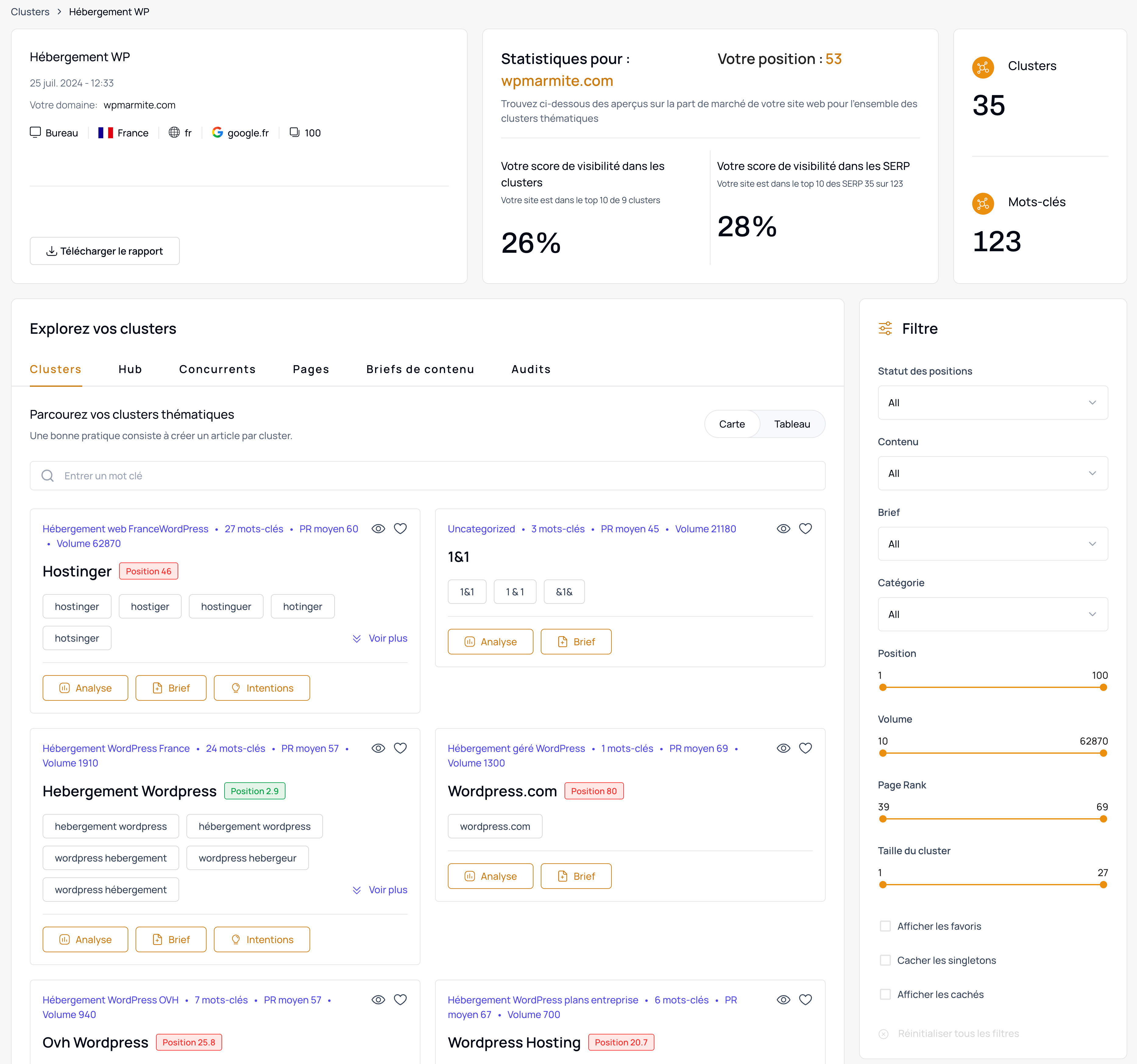 Création d'un cluster thématique avec thruuu.