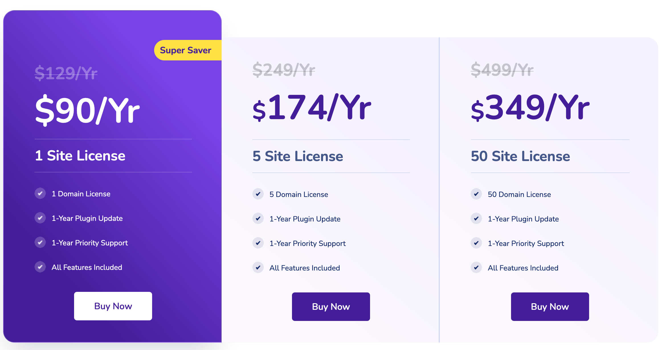 FluentCRM propose 3 licences tarifaires.
