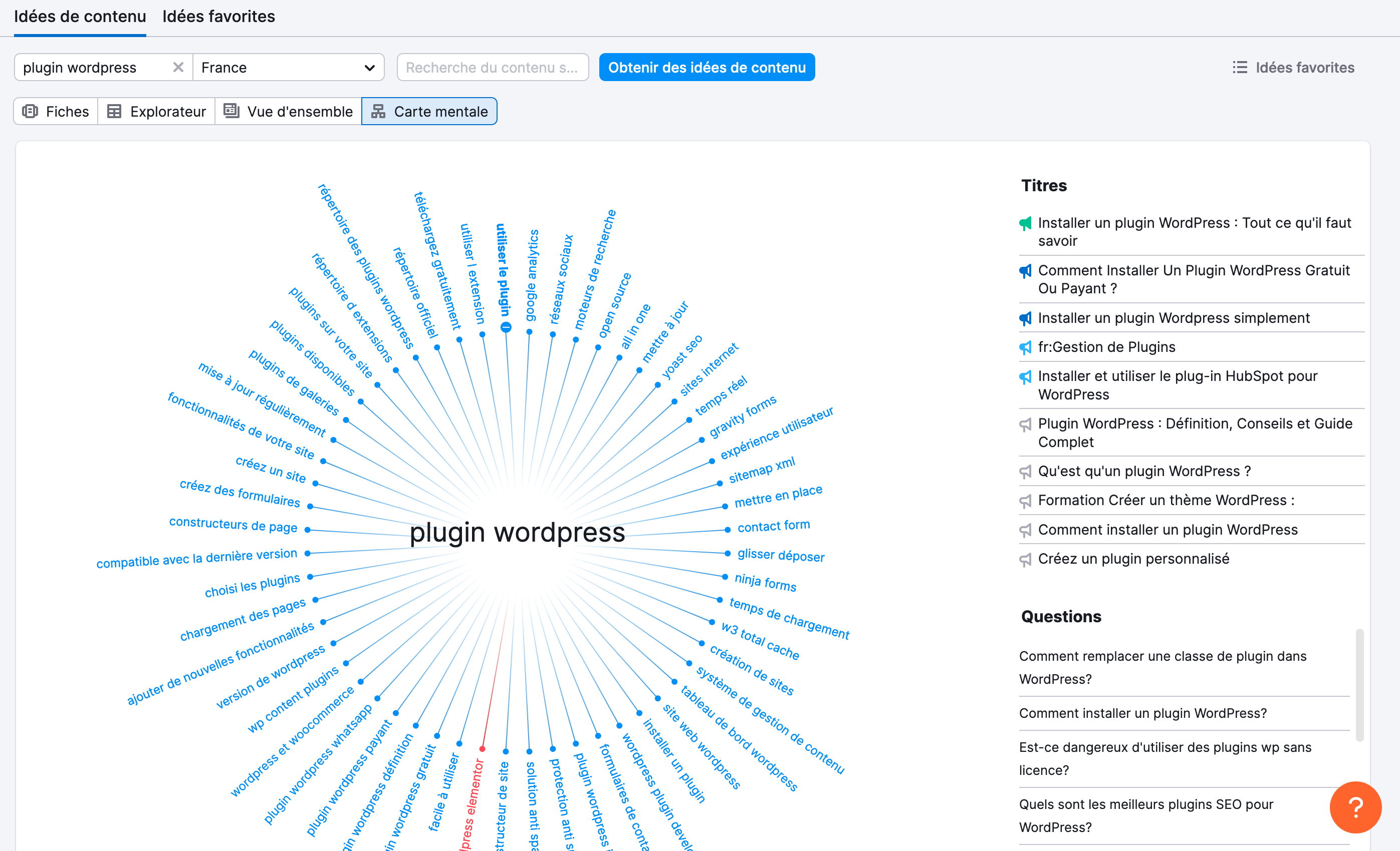 Comment écrire un article de blog avec l'outil Topic Research de Semrush.