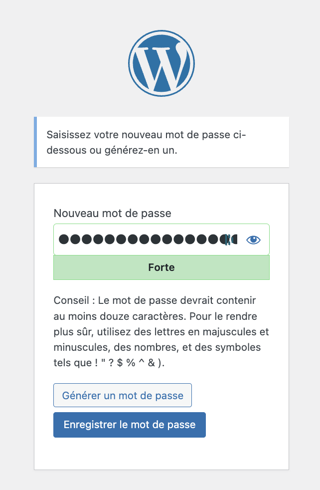 Changer votre mot de passe via l'écran de connexion.