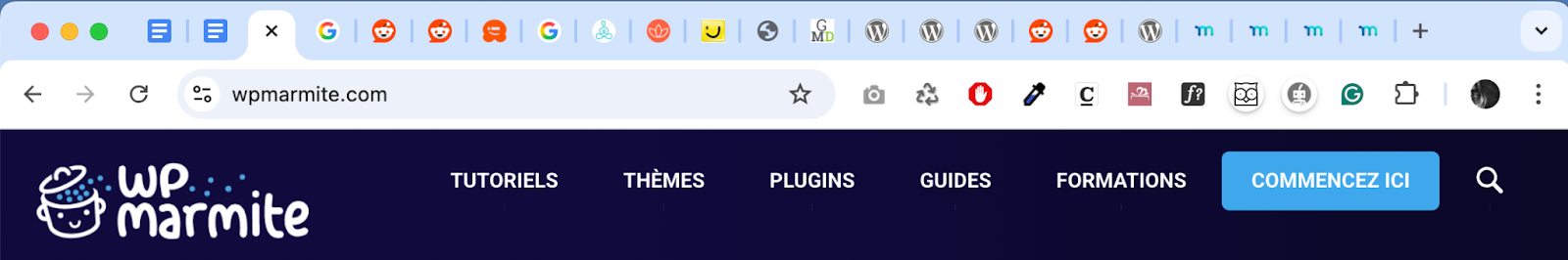 mes 25 onglets ouverts avec les favicons