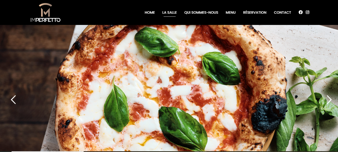 Le site web du restaurant IMperfetto.